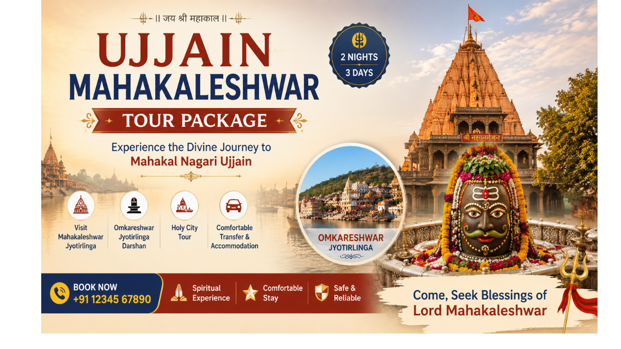 Ujjain- Mahakaleshwar- Omkareshwar Tour Packages 2 Nights/ 3 Days